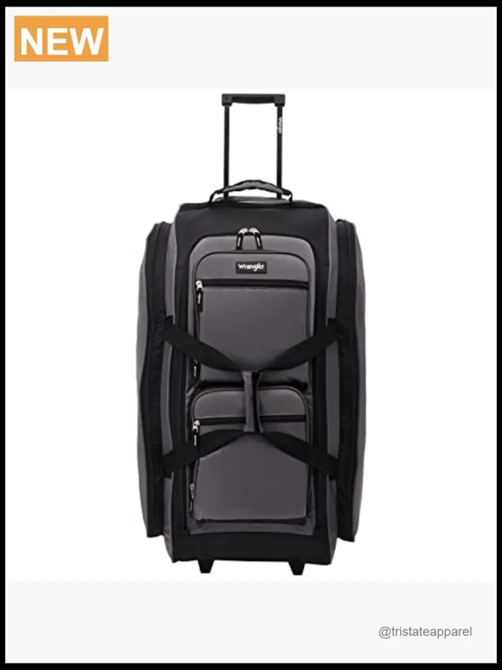 Check-In Rolling Duffel Bag - Spacious Nylon Travel Luggage with Telescopic